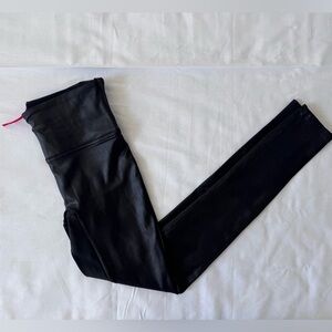 SPANX Black Faux Leather Front classic Leggings